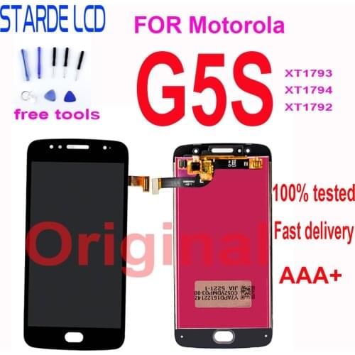 5.5" Original For Motorola MOTO G5S XT1793 XT1794 XT1792 LCD Display Touch Screen Digitizer Assembly Replacements Free Tools