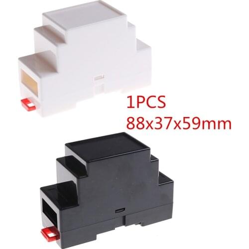 1pc 88x37x59mm Plastic Electronics Box Project Case DIN Rail PLC Junction Box