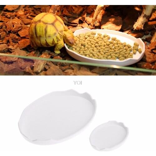 1Pc New S/L Pet Tortoise Snake Reptile Terrarium Drinking Food Water Bowl Pets Dish Feeder Tool Turtle Aquatic Supplies