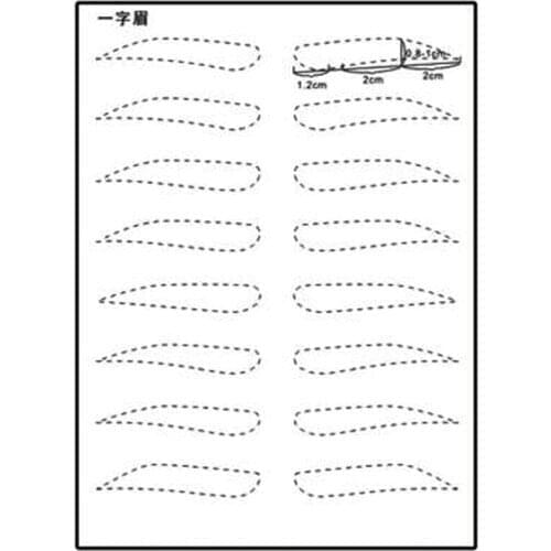 10pcs Tattoo Practice Skin Sheet Silicone Eyebrow Practice Skin for Permanent Makeup Silicone White Eyebrow Shape Tattoo Supply