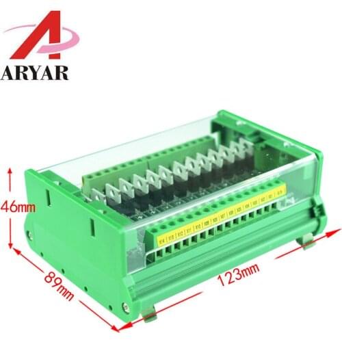 14 way PLC amplifier board isolation board protection board with cover Relay Module Controller dust cover
