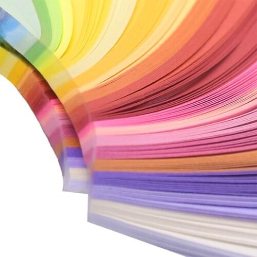 260Pcs/lot 39cm Long Handmade Children Origami Quilling Mixed Color Paper Stripes for Kids DIY Crafts Paper Decoration Supplies