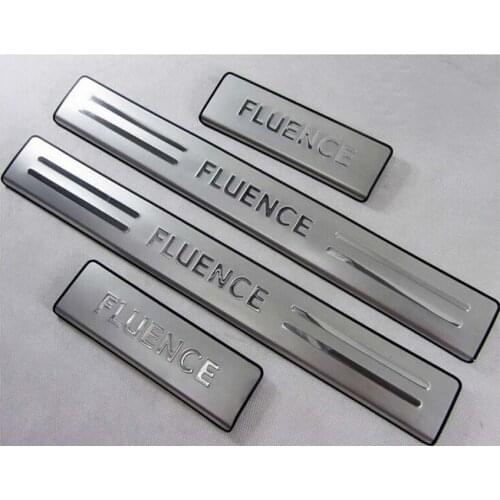 304 stainless steel Scuff Plate / Door Sill car styling for Renault Fluence 2011 - 2015