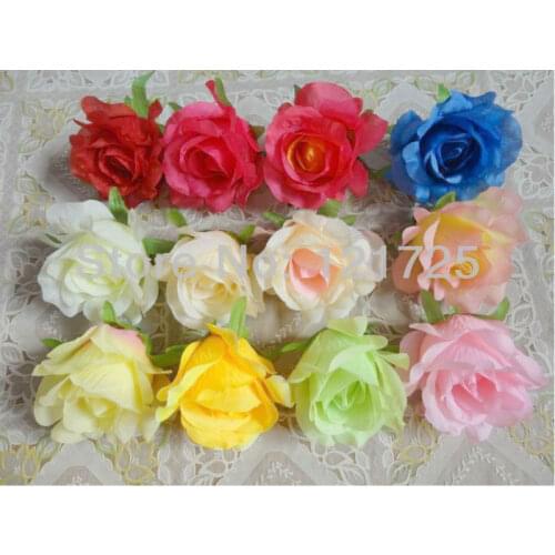 8 cm artificial rose Flower head for wedding high imitation decoration