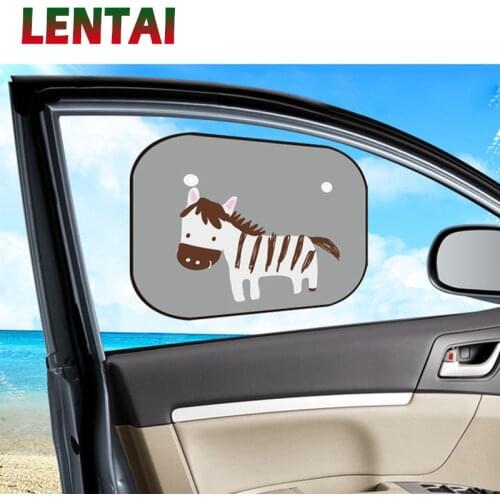 LENTAI Car Side window shade Covers Animal Anti-static For VW Golf 4 7 5 MK4 Mazda 6 cx-5 Peugeot 206 207 208 508 Touareg Tiguan