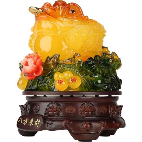 Large Yellow Toad Lucky Decoration Three-foot Cicada New Store Opening Gift Home Feng Shui Gathering Decor