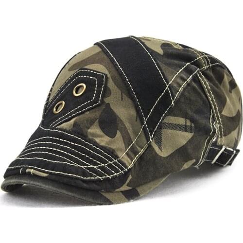 Brand Camouflage Summer Hats for Men Women Casual Cotton Beret Caps Gorras Planas Boinas Male Flat Sun Caps Adjustable Berets