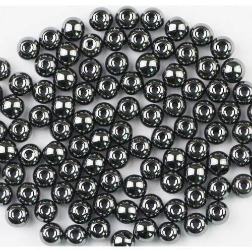 YHBZRET Black Hematite Beads Natural Stone 3/4/6/8/10MM Round Loose beads For Jewelry Making Necklace Bracelet Accessories DIY