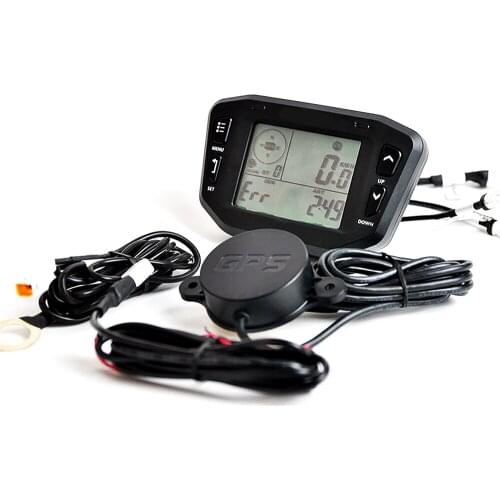 Digital Hour Meter Self Powered Motor Instruments Engine Tachometer Speed Meter with Voltmeter Service Reminder Gauge