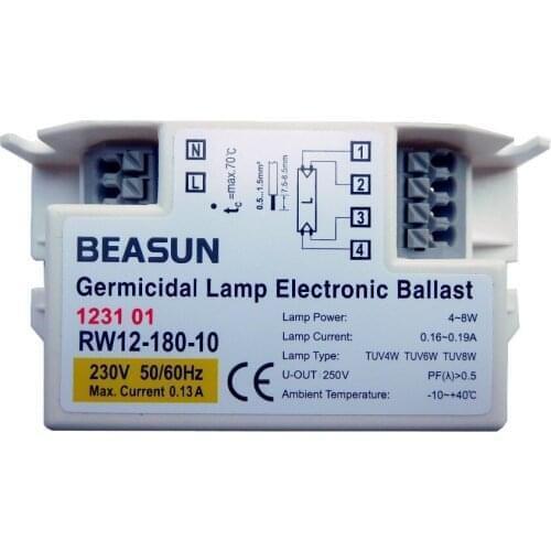 45pcs RW12-180-10 Germicidal Lamp Electronic Ballast 230V 4W 6W 8W for Lamp TUV6W TUV4W TUV8W CE Certificate