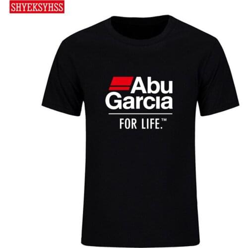 Abu Garcia Drip Wheel Fear No Fish Outdoor Fishing T shirt Mens Short Sleeve Cotton Abu Garcia Life Tshirt Mens T-shirt tees