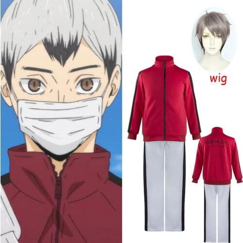 Haikyuu Season 4 Inarizaki High Koko Uniform No.7 Miya Atsumu No.11 Osamu Miya Volleyball Cosplay Sportswear Team Jacket Pants