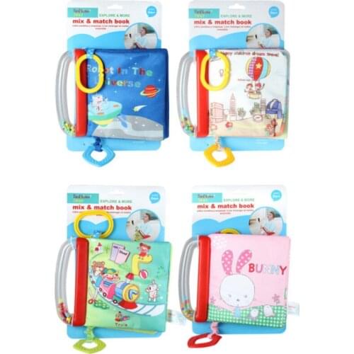 Early Teaching of Popular Science in English Baby Enlightenment Cloth Book Bed Trailer Hanging Puzzle Children Ripped Paper Toys