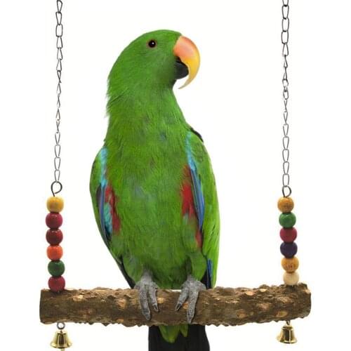 Legendog 1pc Bird Parrot Toy Creative Cute Parrot Swing Bird Swing Accessory With Wooden Bead Bird Interactive Toys Pet Supplies