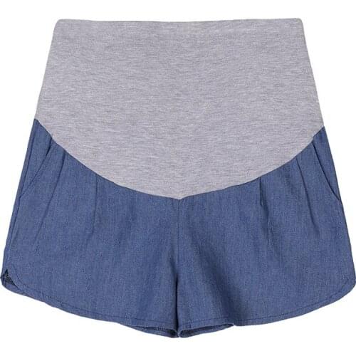 Summer Shorts Maternity Pregnancy Shorts Women Pregnant Short High Waisted Denim Pregnant Shorts Clothing for Pregnant Women