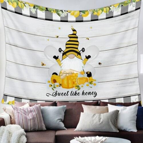 Summer Style Bee Dwarf Lemon Tapestry Bedroom Home Decoration Wall Blanket Tapestry Bedroom Wall Hanging Yoga Mat