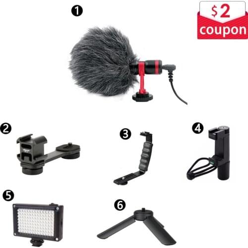 DSLR mic Video Microphone Youtube Vlogging Recording Mic for iPhone HuaWei DJI Osmo ZHIYUN Smooth Q Canon Sony DSLR