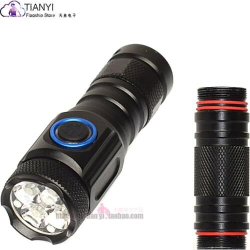 Strong light USB charging compatible with 16340, 18650 rechargeable 3.7v lithium battery head-mounted hig torch cap clip lights