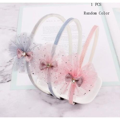 New Child Cute Bowtie Cartoon Headwear Hairband Kid Girl Casual Headband Accessories Hair Hoop Cartoon Lace Headwear