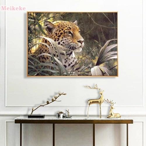 Full Round Drill Rhinestone Picture DIY Forest King 5D Mosaic Craft Diamond Painting Poster Home Wall Decor Gift
