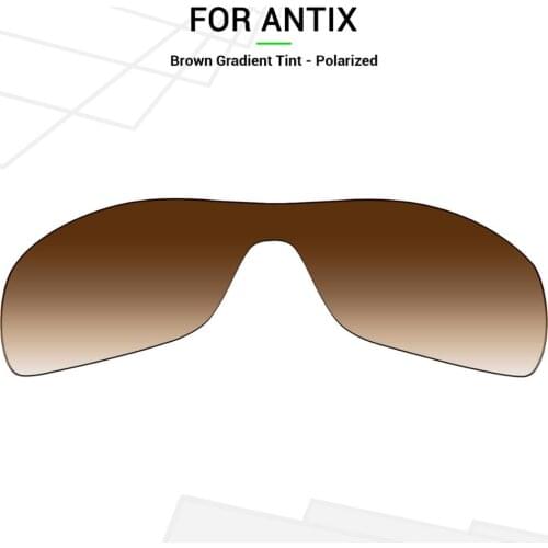 Mryok Anti-Scratch POLARIZED Replacement Lenses(Lens Only) for-Oakley Antix Sunglasses Brown Gradient Tint