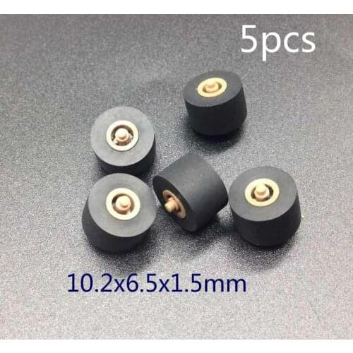 10.2mmx6.5x1.5 retractor press wheel belt pulley rubber audio pressure tape recorder cassette deck pinch roller Stereo player