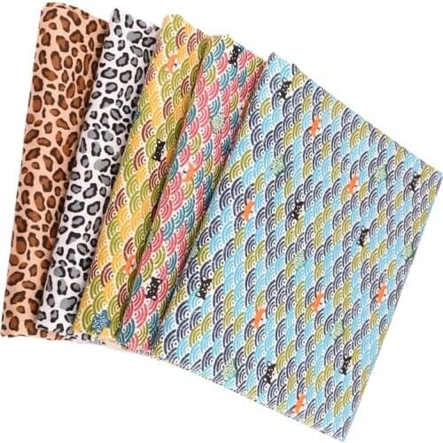 Printing pattern Twill Cotton Fabric For Sewing,Patchwork,DIY Quilting Cloth Fat Quarters Baby Doll Material Meter