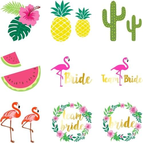 Wedding Decorations Team Bride To Be Tattoo Sticker Wrist Flower Bridal Shower Flamingo Hawaii Bachelorette Party Decor Supplies