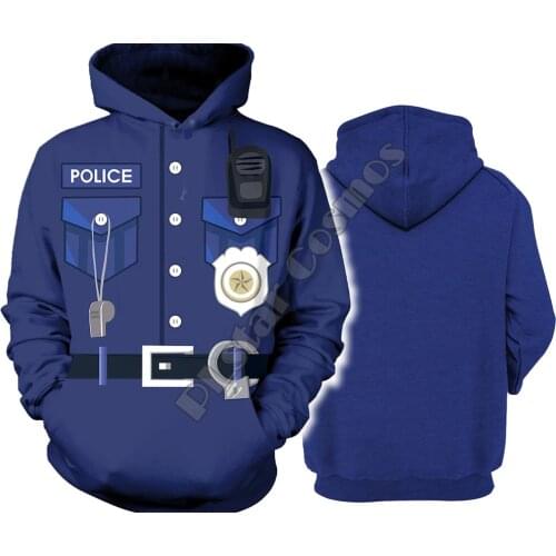 Police Officer 3D Hoodies Printed Pullover Men For Women Funny Sweatshirts Cosplay Sweater Drop Shipping