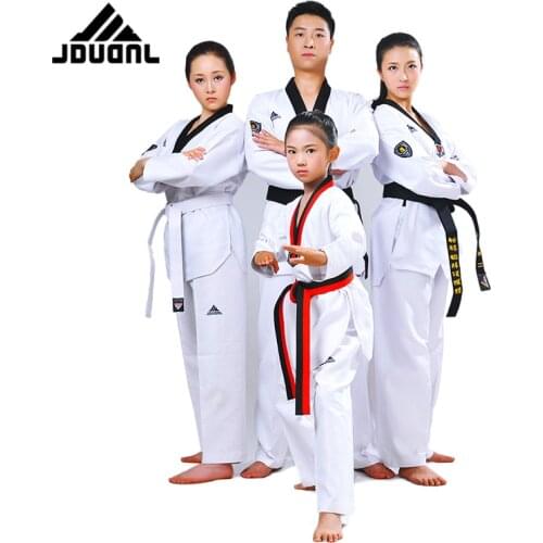 High Quality Taekwondo Uniform Classical Casual White Sportswear for Karate Taekwondo Dobok Judo Clothes Kids Adults Tkd Suite