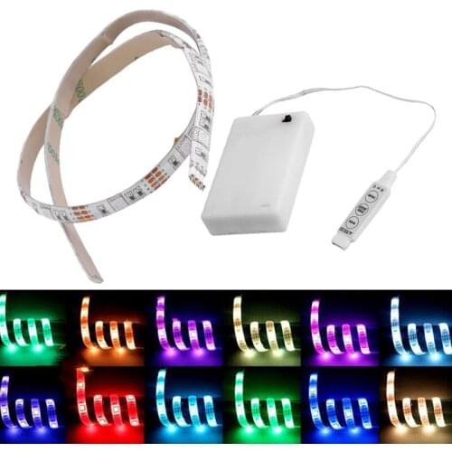 4.5V Battery Operated 50Cm Rgb Led Strip Light Waterproof Craft Hobby Light