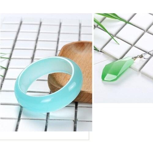 Magic Handmade Jade Agate Crystal Stone Powder Pigment Resin Mold Jewelry Making