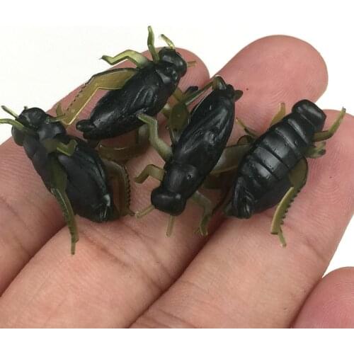Wifreo 50Pcs 0.7g 2.5cm Soft Fishing Lures Pesca Lightweight Cricket Insect Baits