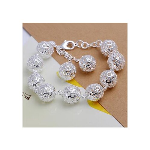 2017 new jewelry accessories authentic S925 Silver color jewelry bracelet S925 Silver color jewelry beaded bracelet