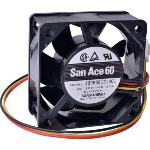 109R0612J401 60mm fan 6025 60x60x25mm 12V 0.47A Double ball bearing large air volume cooling fan