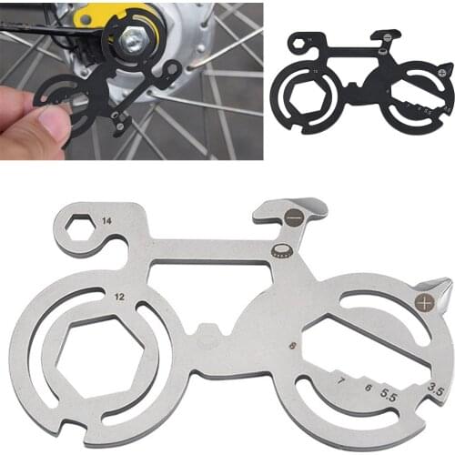 18 In 1 Bicycle Snow Wrench Tool Spanner Hex Wrench Multifunction Camping Outdoor Survive Tools Bottle Opener Screwdriver