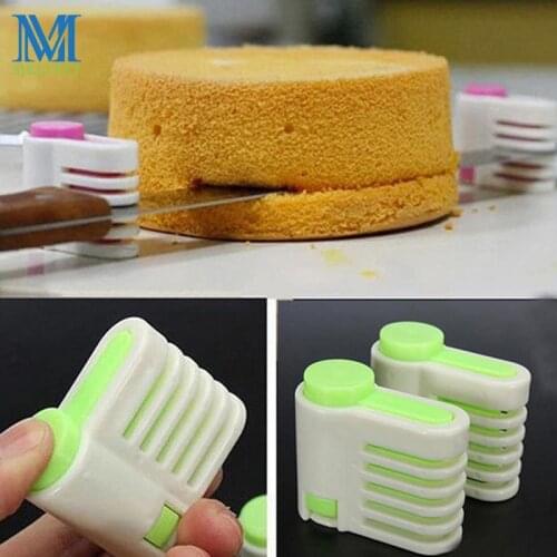 2 Pcs/lot DIY Cake Bread Cutter Leveler Slicer 5 Layers Cutting Aid Tools Muffin Cake Slicer For Kitchen Accessories