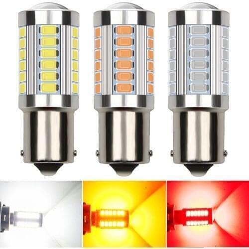 2x 1156 BA15S P21W LED Canbus No Error T20 7443 3157 LED Reverse Light Bulb 5730SMD For BMW Audi VW Benz Kia white Red Orange