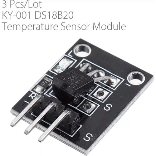 3pcs/lot KY-001 3pin DS18B20 Temperature Measurement Sensor Module KY001