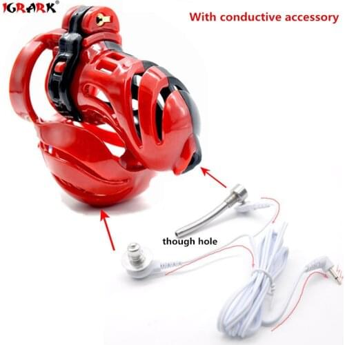 3D Design Male Electric Chastity Device Corona Cock Cage Keuschheitsgurtel PenisTrainer Male Chastity Cage Device Bondage Fetish