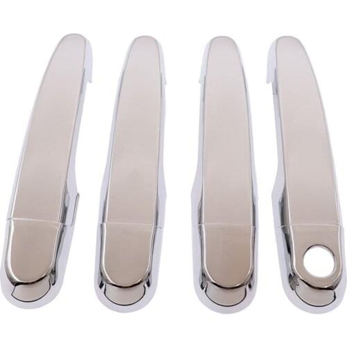 Car Auto ABS Chrome Door Handle Cover Trim Sticker One Keyhole For Hyundai Tucson 2004 2005 2006 2007 2008 2009 2010 Car Styling