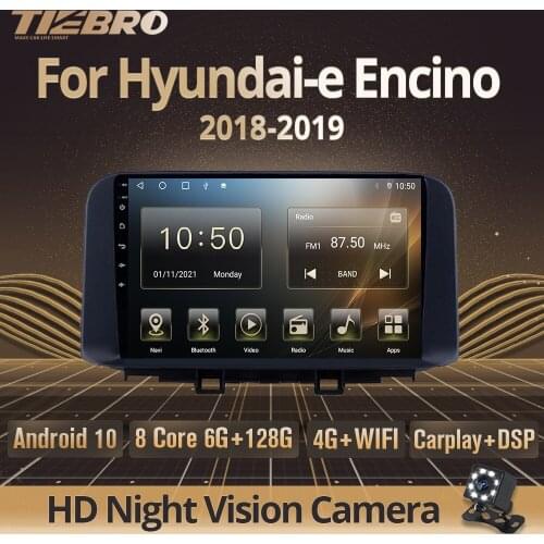 Tiebro 2DIN Android10.0 Car Radio For Hyundai-e Encino Kona 2018-2019 Auto Radio GPS Navigation Car Stereo Bluetooth Player IGO