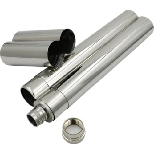 Free Shipping 50pcs stainless steel cigar holder + 2oz flask set SN477