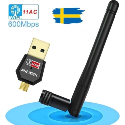 ANEWISH ADAPTER WIRELESS FAST SPEED SUPPORT ANDROID BOX SMART TV LAPTOP COMPUTER SWEDEN NORDIC
