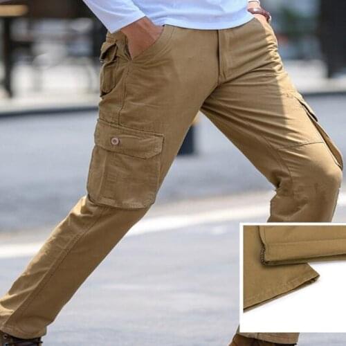 Mens Cargo Pants Mens Casual Multi Pockets Military Tactical Pants Men Outwear Straight slacks Long Trousers Mens clothing