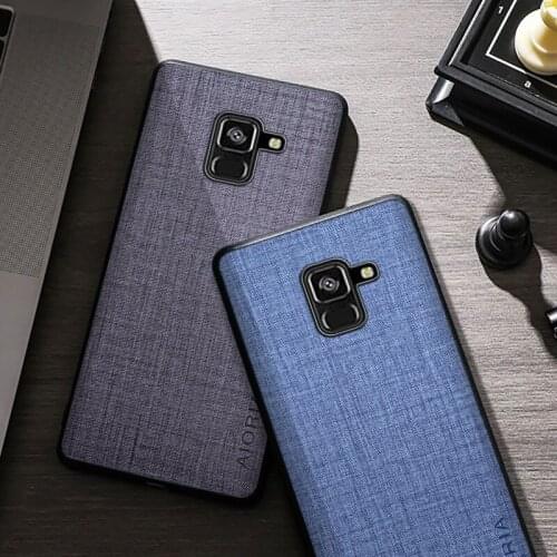 Fabric Silicone Case For Samsung Galaxy A8 Plus 2018 Soft TPU Bumper Back Cover For Samsung Galaxy A8 2018 Case Funda