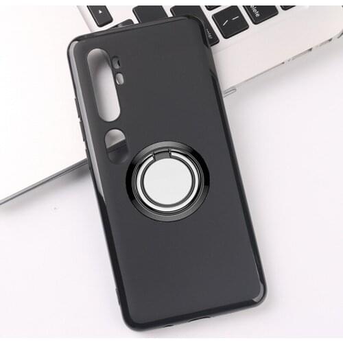 For Xiaomi Mi Note10 Pro Back Ring Holder Bracket Phone Case Cover Phone TPU Soft Silicone Cases for Xiaomi Mi CC9 Pro 6.47"