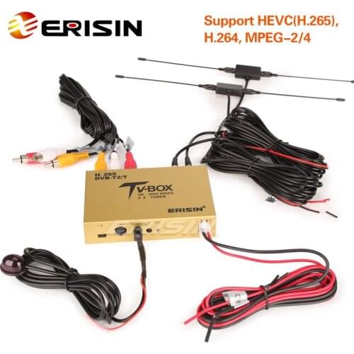 Erisin ES338-KD Car Mobile Digitale HDTV DVB-T2 Receiver HEVC H.265 H.264 HDMI-compatible USB for ES87XX Series ES76XX Series