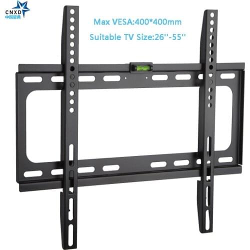 Fixed TV Wall Mount Universal 50KG TV Wall Mount Bracket Fixed Flat Panel TV Frame for 26-55 Inch LCD LED Monitor Flat Panel