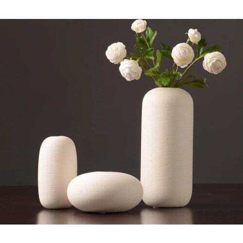 Chinese Jingdezhen Porcelain Ceramic Vase Creativity Simple And Modern Style White Vases for Wedding Home Decoration